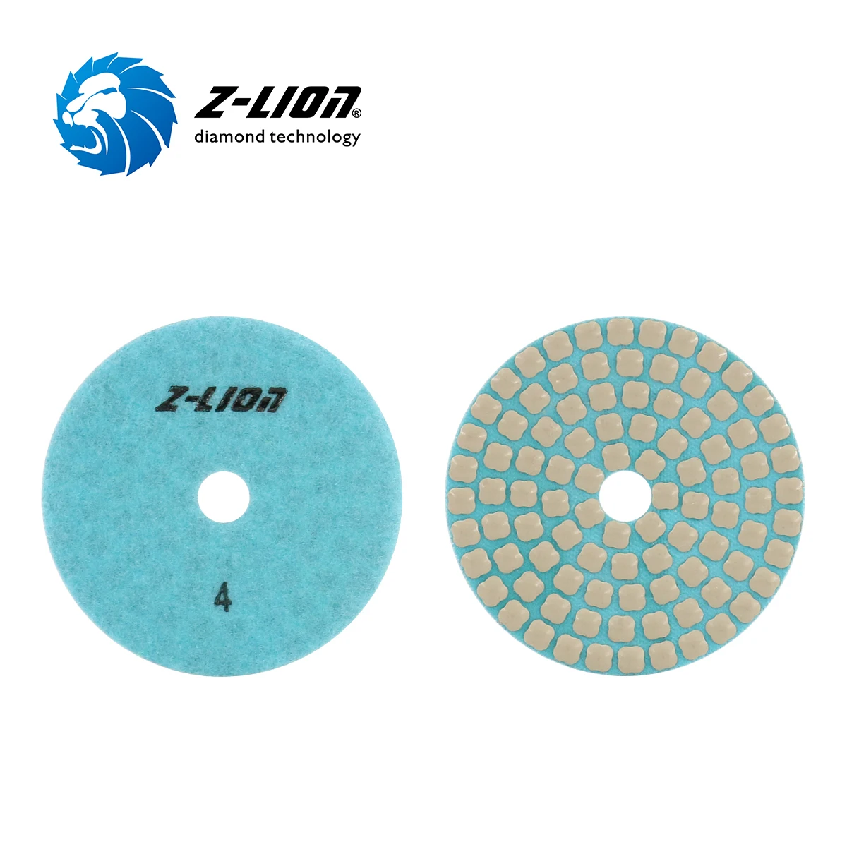 ZL-123K 4 Step Dry Stone Polishing Pads for Granite Marble Grinding