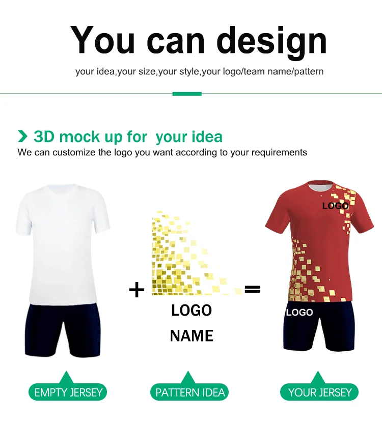 Ystar Customize Your Own Design High Quality Sport Wear Soccer Jersey Club Football Team Uniforms Sports Soccer Kits Men