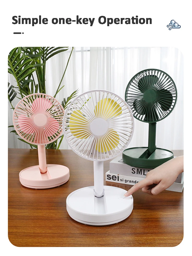 Adjustable Length Mini Usb Charging Cooling Stand Fan Portable Office Table Foldable Telescopic Fan/venty portable fan&AMZ=