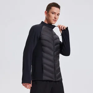 Custom High Quality Waterproof Lightweight Duck Feather Down Coats for Men Warm Blank Zip Jacket Plain Plus Size Puffer Jacket