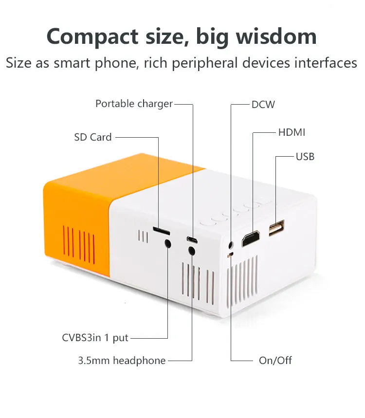 H300 Pro Portable Projector - Full HD Smart Android Wifi