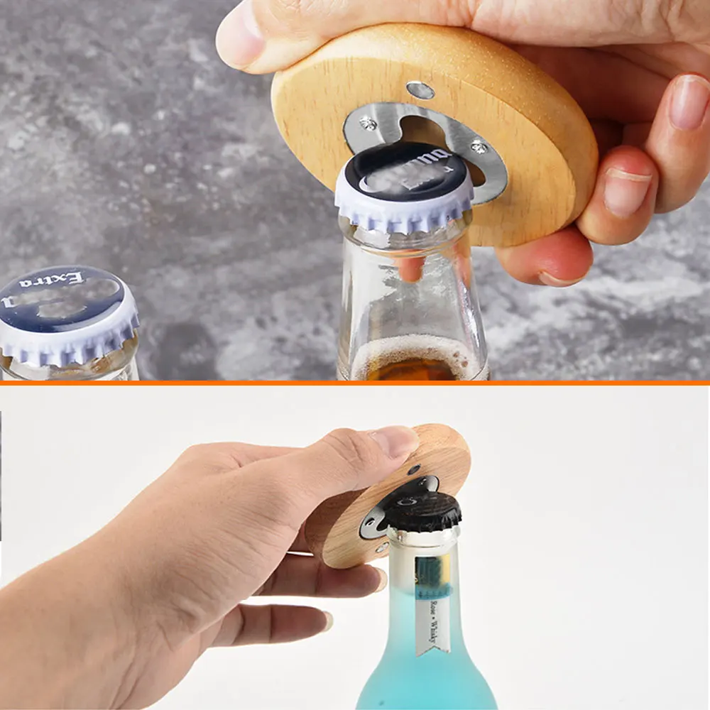 Открывалка для бутылок пива Oneway с собственным логотипом, оптовая продажа, деревянная пустая открывалка для бутылок