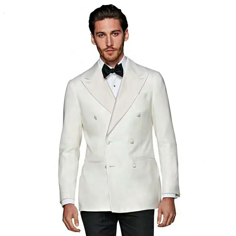 MTM Cheap Latest Design Custom Made to Measure Coat Pant Men Suit White  Suits for Men