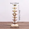 White Round Wooden Bottom Single Gold Head Rope Rack