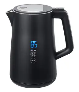Dual Gold Stainless Steel Electric Kettle Digital Display 304 Temperature Control Cordless Thermo Kettle for Hotel Household Use