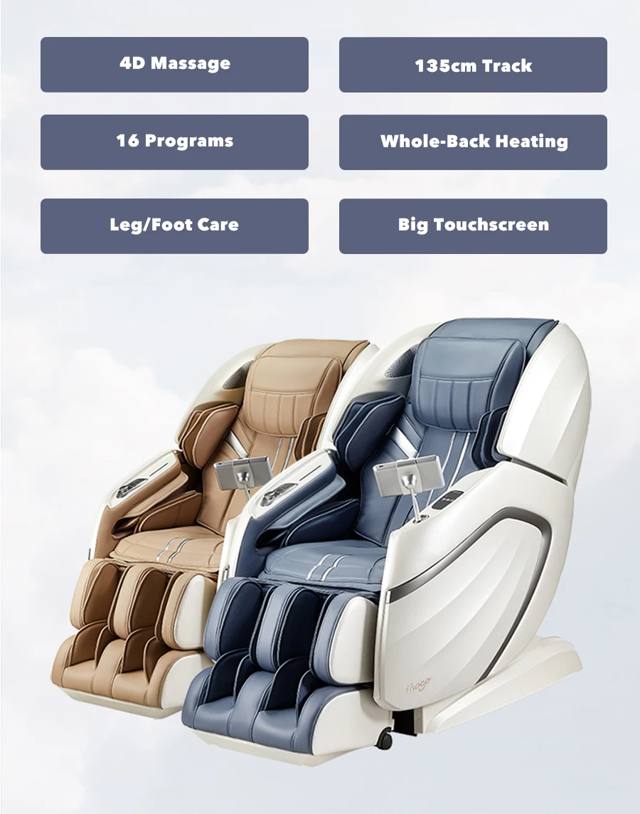 Medical-Grade Silicone Heads & Auto-Engine Steel Massage Hands Chair ...