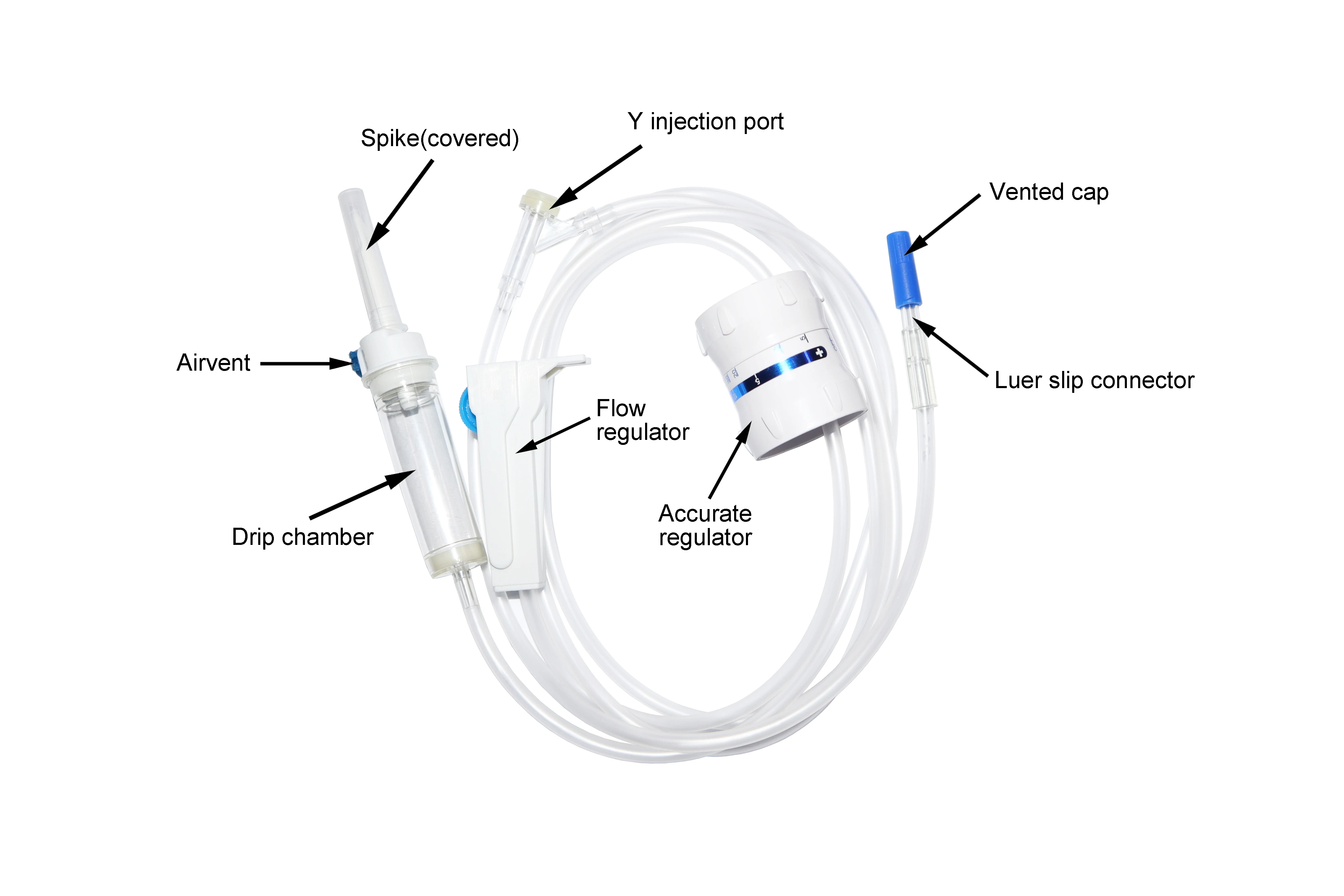 Medical Disposable Iv Infusion Giving Fluid Drip Set Sterile Iv 