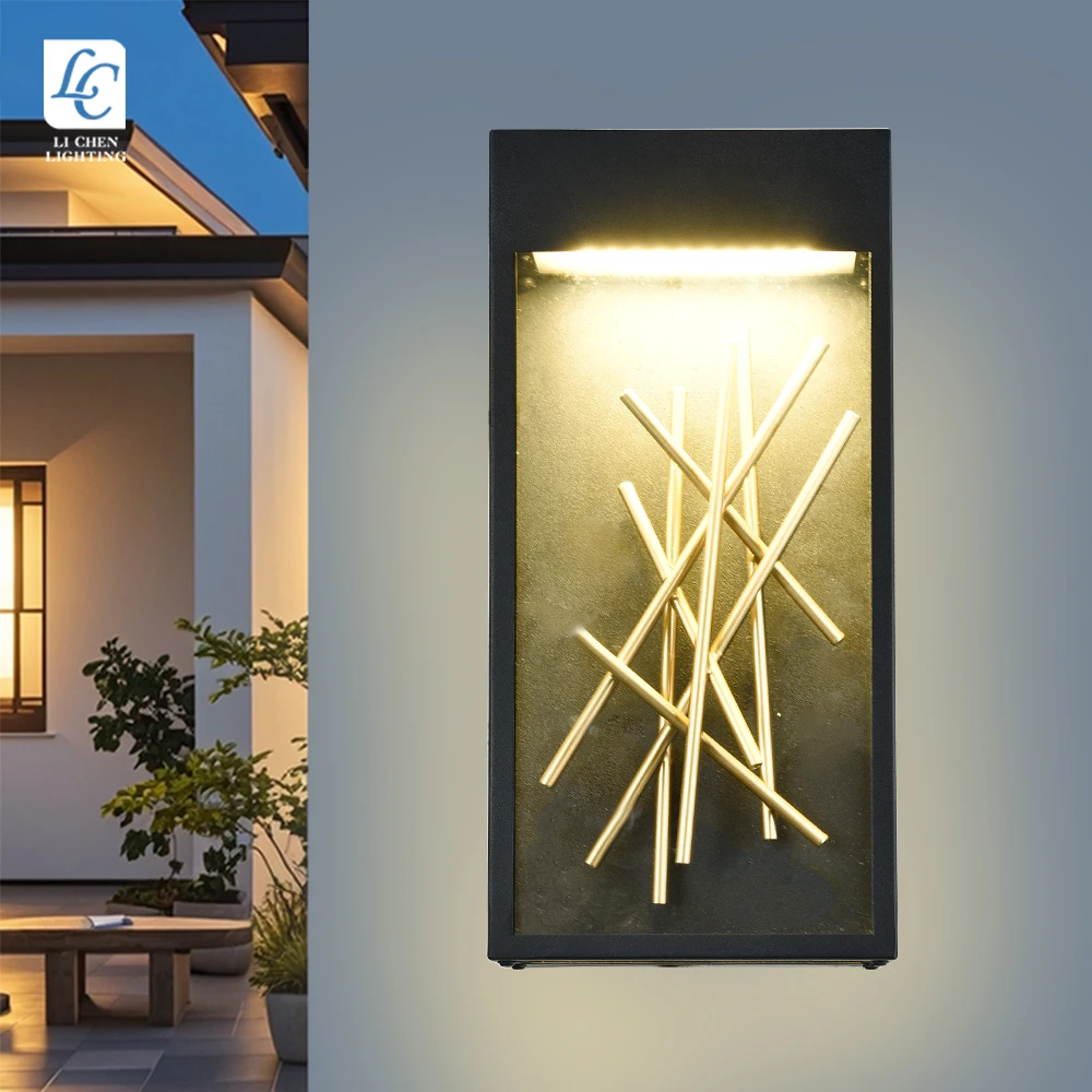 BD56 Outdoor Lamp Art Decoration Waterproof Villa Outdoor Glass Super Bright 20W Corridor Led Wall Light
