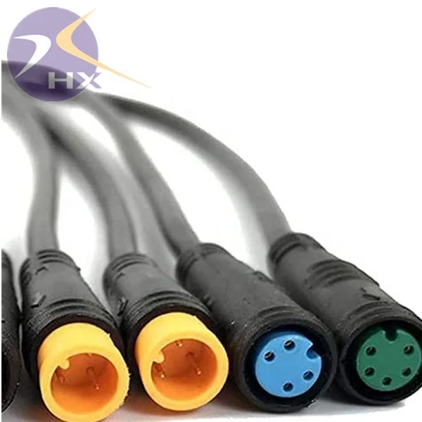 Electric Bicycle Ebike Motor Extension Cable M8 3 pin Connector m8 A code Metal Connector With Cable For Lcd Display