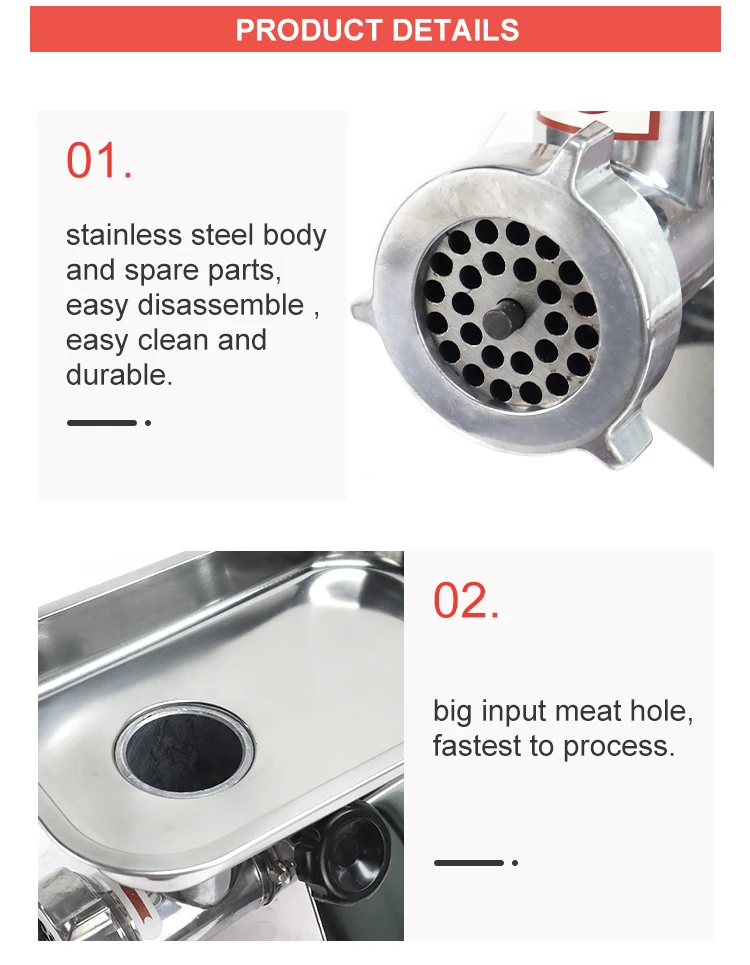 Factory Price High Quality Stainless Steel Electric Appliance Meat Mincer Meat Cutting Machine For Sale details