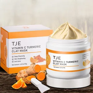 Vitamin C Turmeric Natural Clay Mask for Face-Combat Dark Spots Dull Skin Blackheads Pore Cleansing Moisturizing All Skin Types