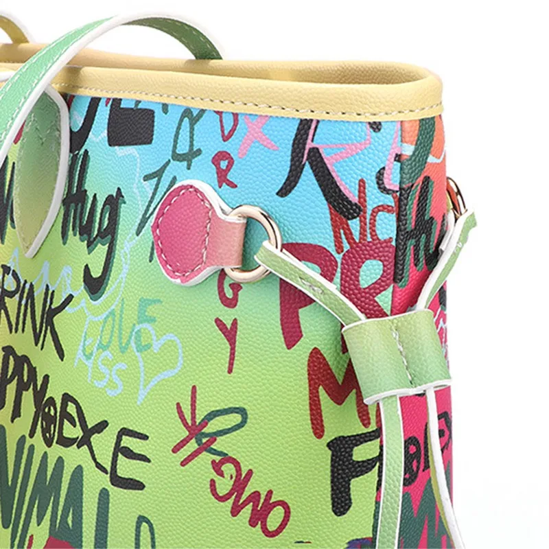 Hand-painted Graffiti Handbag – ZALLURE