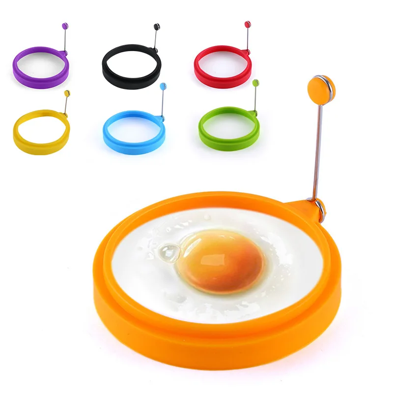 Circular Heart-Shaped Silicone Egg Maker Pouch Egg Mold and Pancake Mold Tool for DIY Pancakes and Fried Eggs