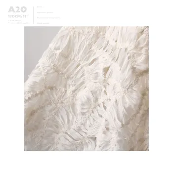 Designer Fabric High Quality Feather Wings Splicing Structure Fabric 3D Embroidery Fabric For Clothing/Home Decor