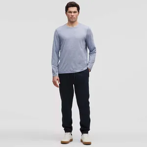 Men's Solid 180g Oversized Sports Long Sleeve Outdoor Fitness Quick-drying Anti-wrinkle Breathable Elastic Casual Jersey T-shirt