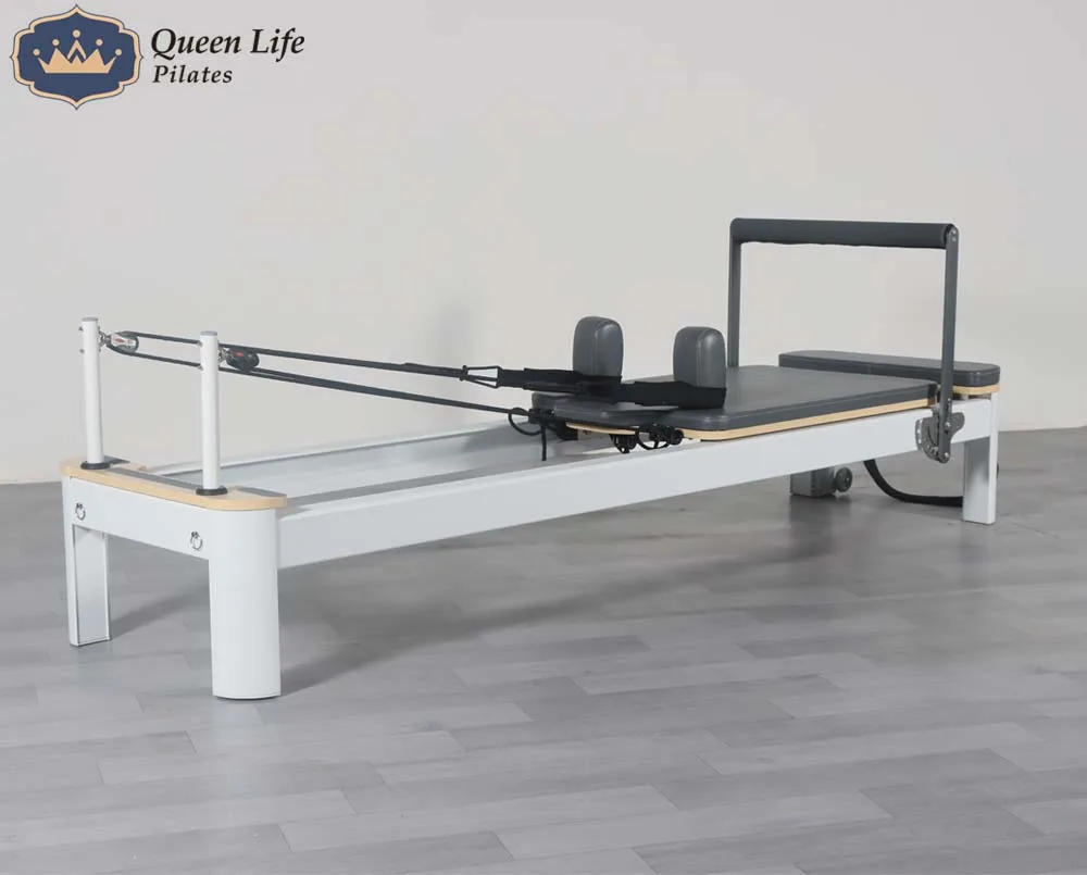 Queenlife Foldable Yoga Gym Equipment High Feet White Aluminum Pilates ...