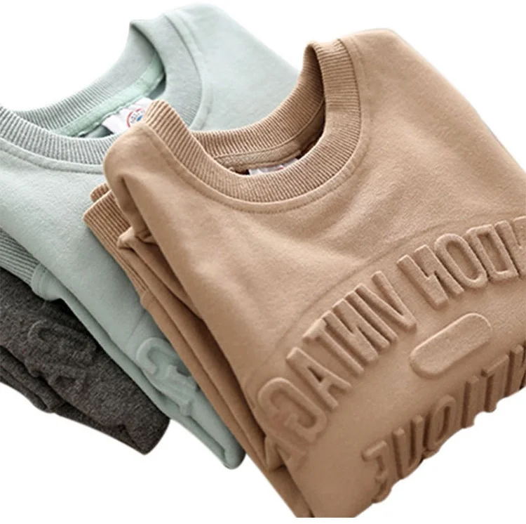 2022 Custom Made Your Own Logo Sweatshirt 3D Embossed Sweatshirt 3D Embossed Hoodies