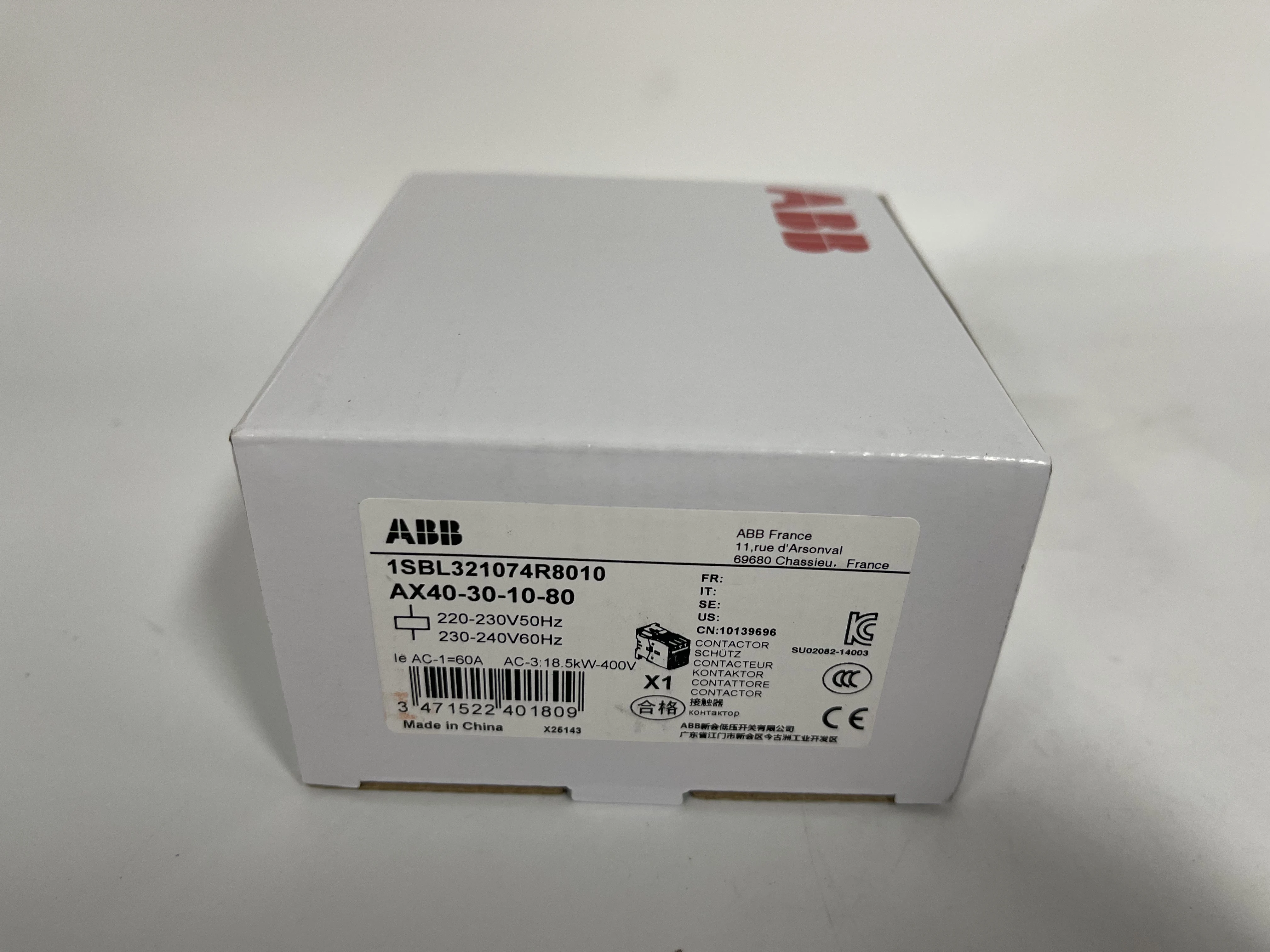 ABB Contactor AX40-30-10-80 1SBL321074R8010 