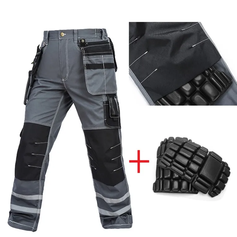 Work Overalls Men Working Multi Pockets Workwear Trousers Cargo Pants for Mens
