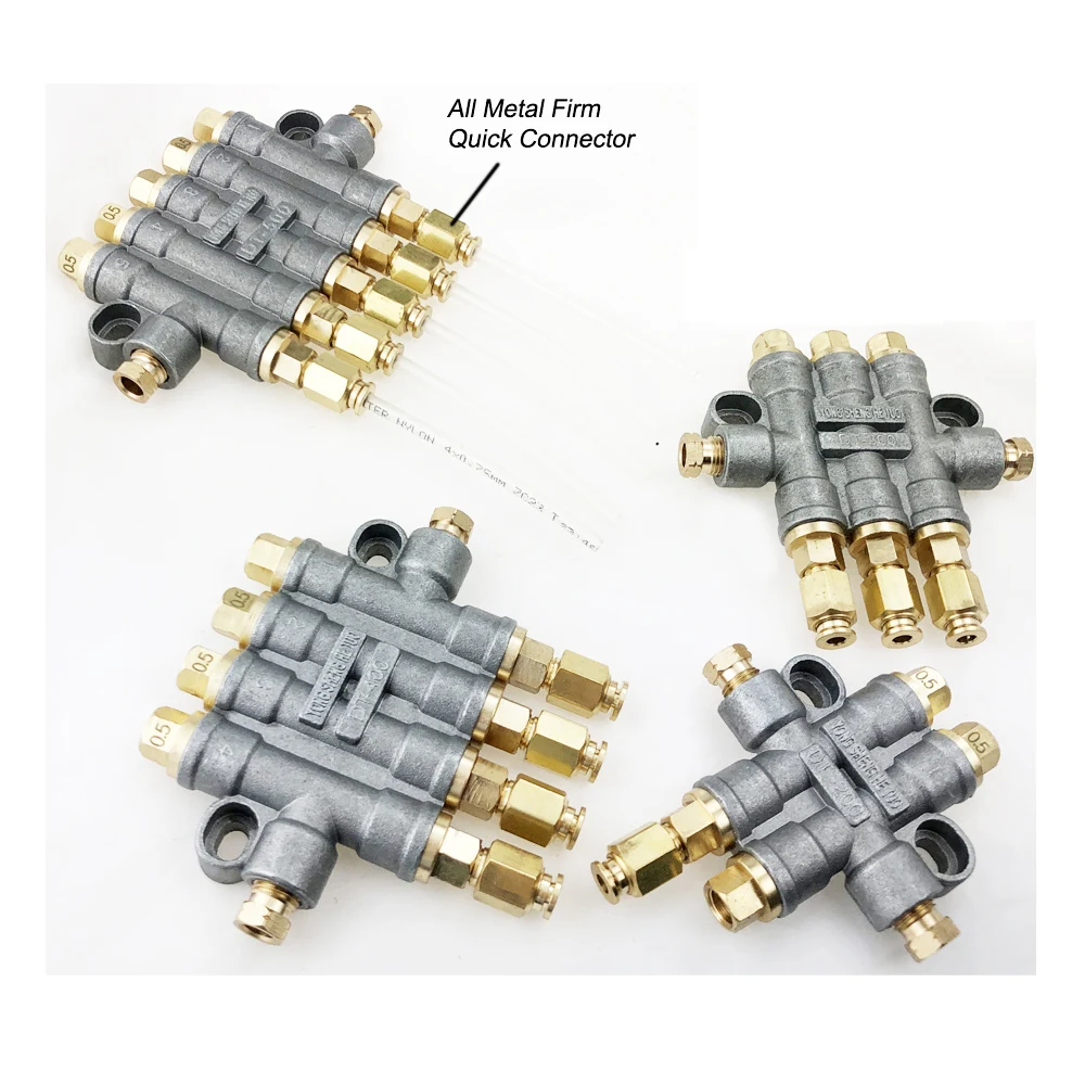 Detective volumetric OIL distributor Quick Connector Pressure Relief dispensers manifold separator v