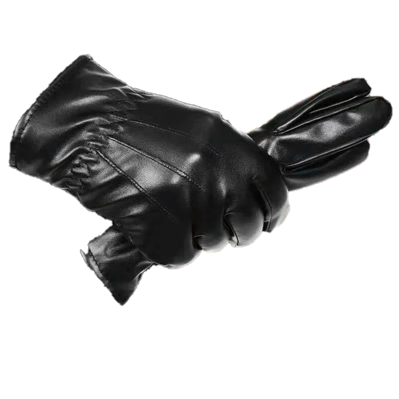 Оптовая продажа, водонепроницаемые зимние перчатки, теплые ветрозащитные перчатки с пальцами для сенсорного экрана для мужчин, уличные лыжные кожаные перчатки