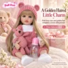 Blonde Hair Pink Bear Hat