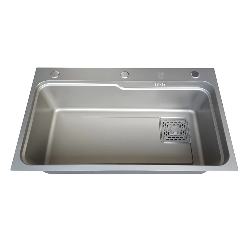 6846 High Quality Handmade Custom Size Kitchen Sink With Accessories Single Bowl 304 Stainless Steel Kitchen Sinks With Tray