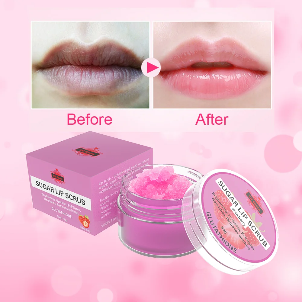 5D Gluta Sugar Lip Scrub Brightening Hydrates Exfoliates Nourishes Removes  Wrinkles