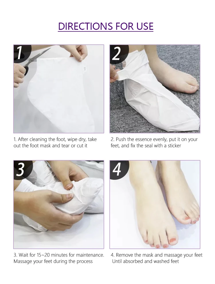 Private Label Oem Footmask Exfoliating Foot Mask Peeling Footcare Korea