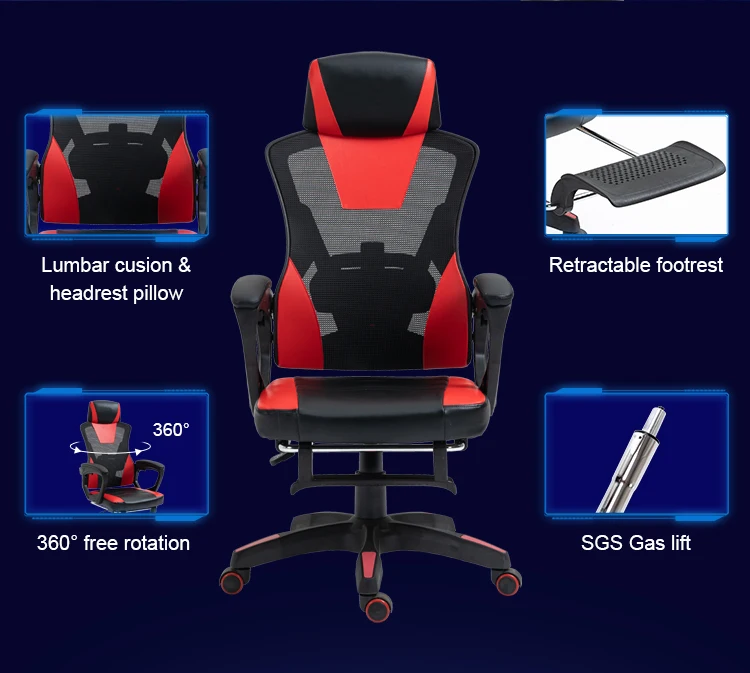 Wholesale Gamer Custom Racing Style Ergonomic Computer Mesh Type Gaming ...