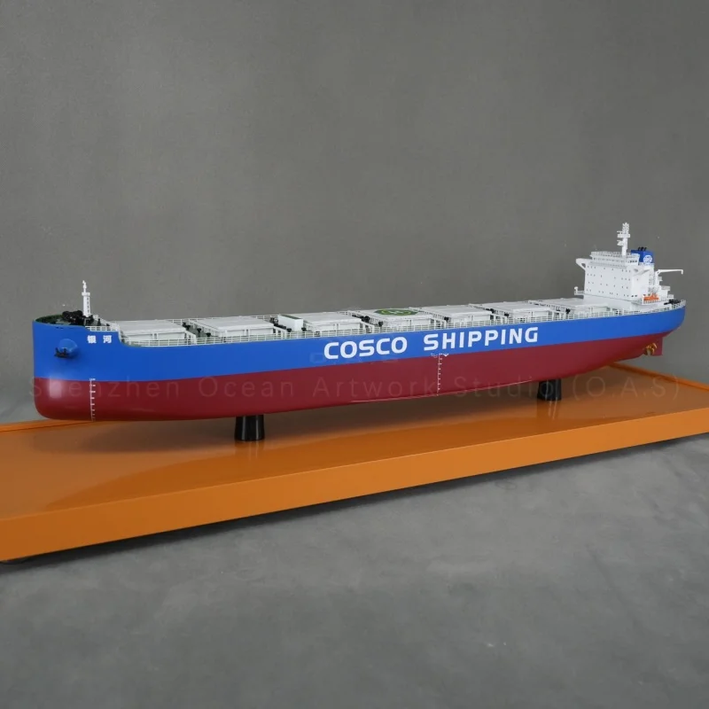 【LA】O.A.S Customized 65cm COSCO SHIPPING Bulk Carrier Ship Model Factory Made Nautical Style ABS Plastic Boat Model