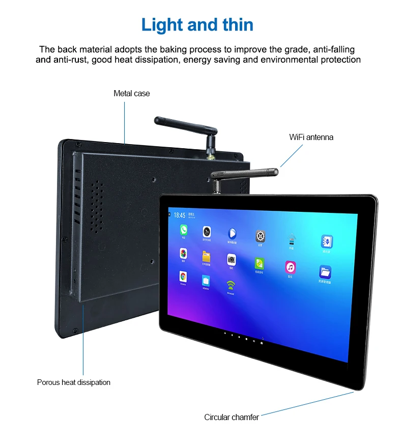 Small Size All In One Computers Indoor Wall Mount Capacitive LCD Touch Screen Window System Industrial Computer