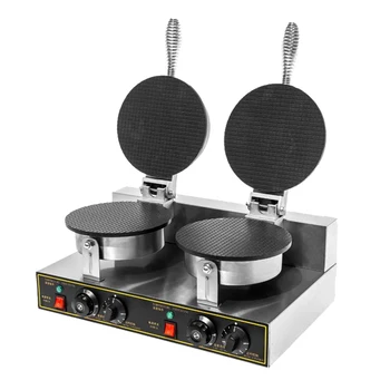 Round Plate Waffle Baking Ice Cream Cone Making Machine, Ice Waffle Ice Cream Cone Snack  Maker