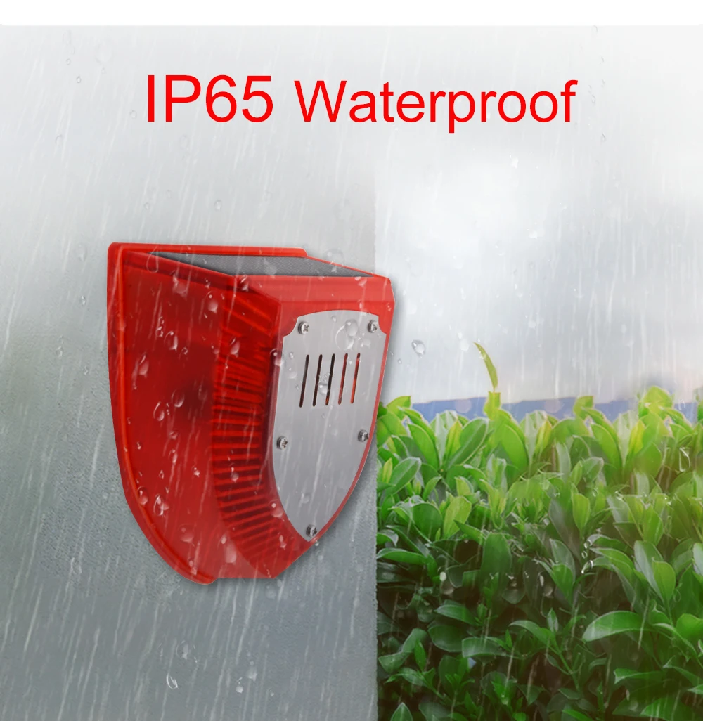 Okefire Solar Security Light Alarm 6led Pir Motion Sensor Flashing