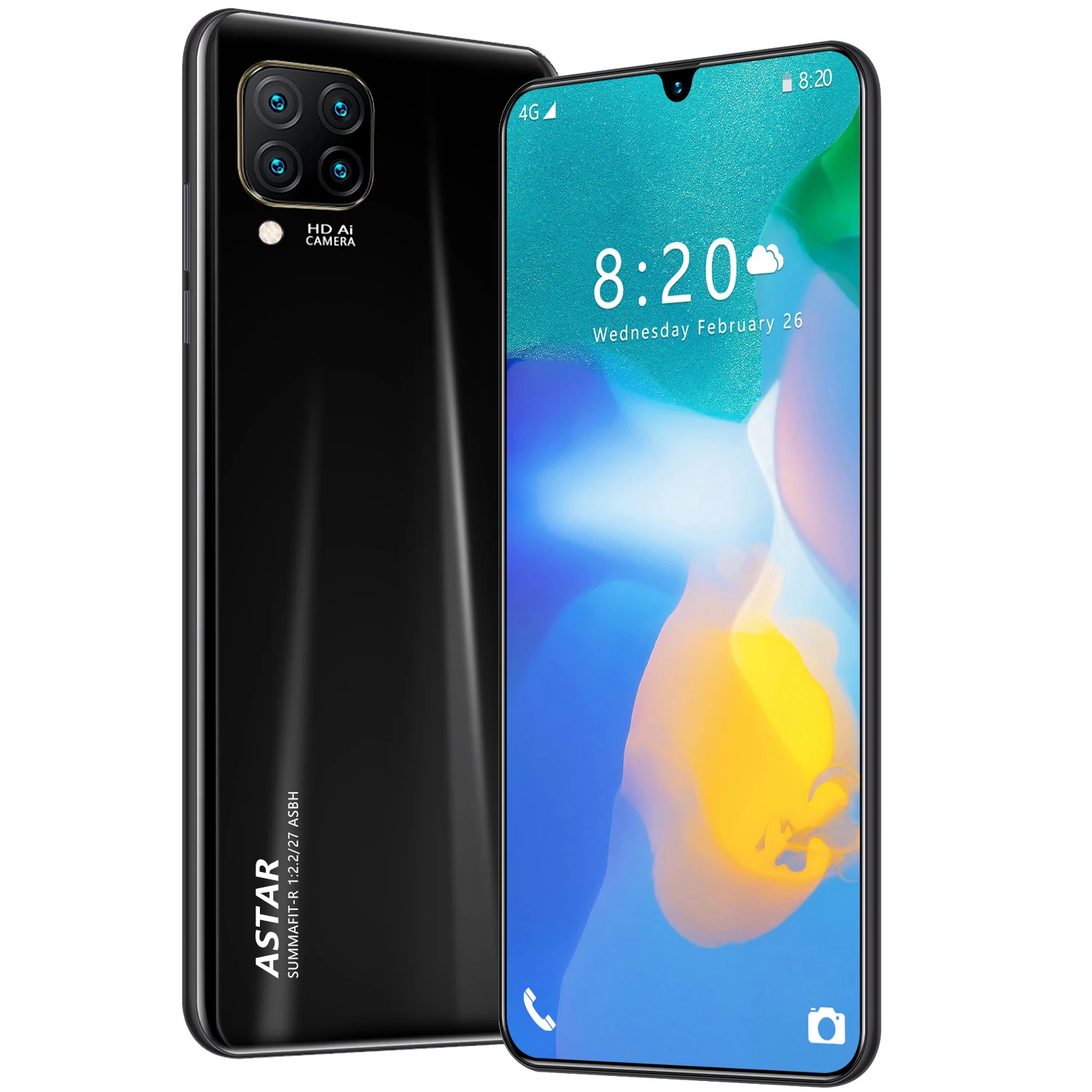 Разблокированный мобильный телефон Nowa7i 6,5 дюйма 8 ГБ + 128 ГБ Android смартфон 10 ядер 5G LET телефон 4 камеры MTK6799 распознавание лица