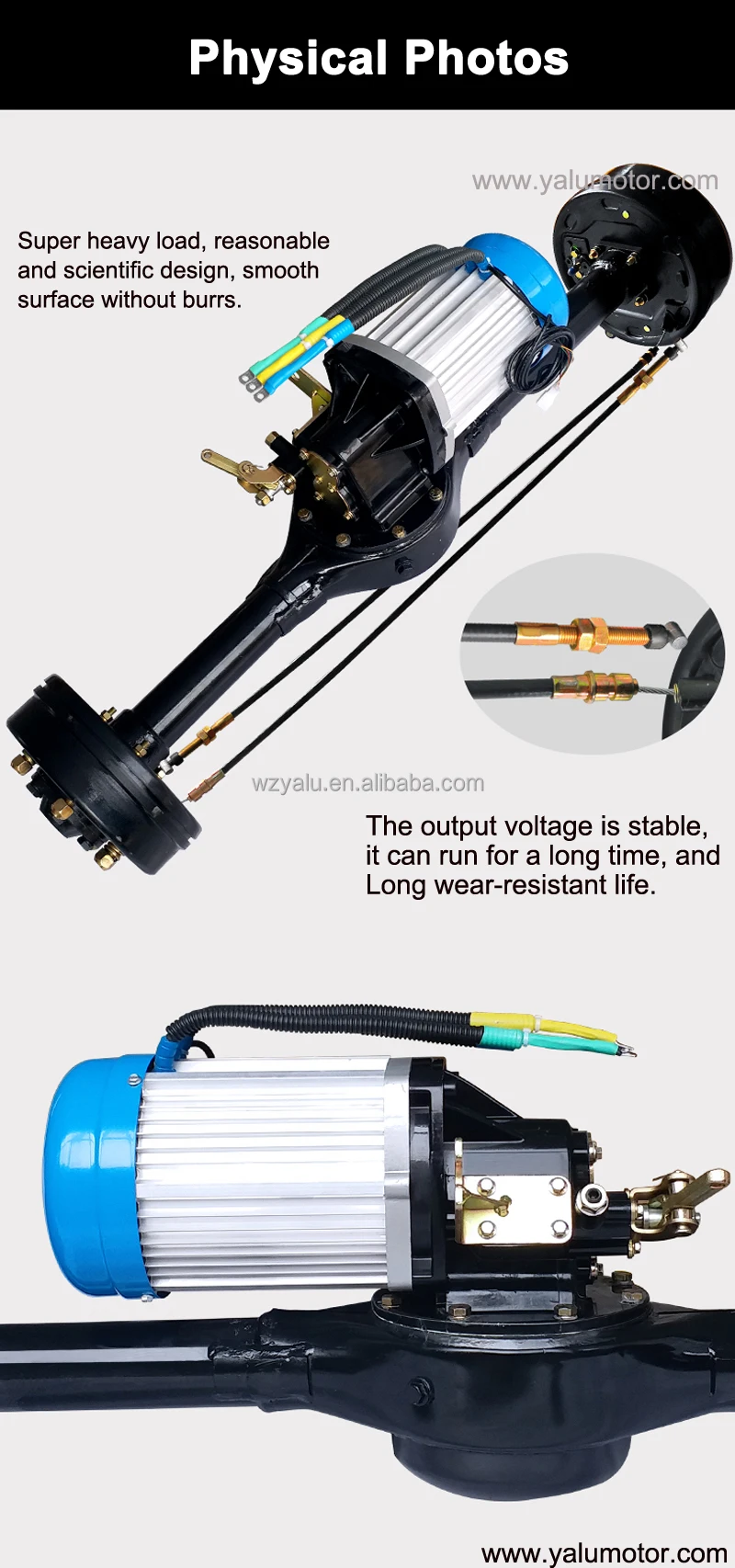 Electric Tricycle Rear Bridge Assembly 1500W-3KW Integrated Modified E Agricultural Vehicle Oil Brake Heavy Load Axle Motor