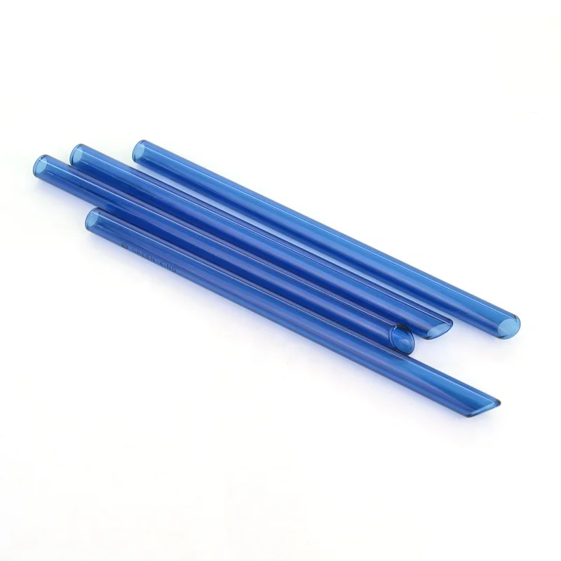 Twisted Glass Straws Set With Case Reusable Flower Glass Straws 6/8/9