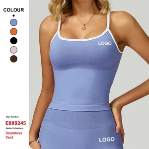 Custom High-Quality Seamless Yoga Tank Top Quick-Drying Breathable Sports Vest Outdoor Running Fitness Underwear Yoga Sports Bra