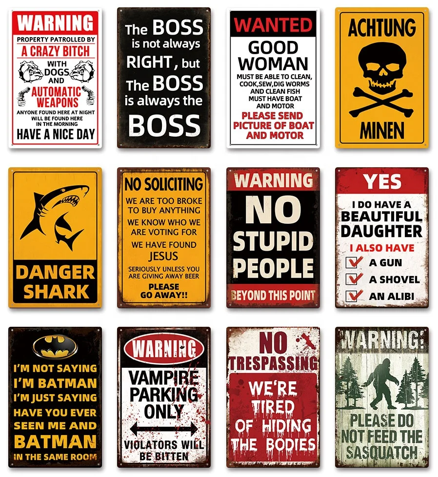 Danger Strahlung Vintage Metal Sign – 20x30 Cm Retro-Wandschild Für Bar, Garage Oder Wohnung