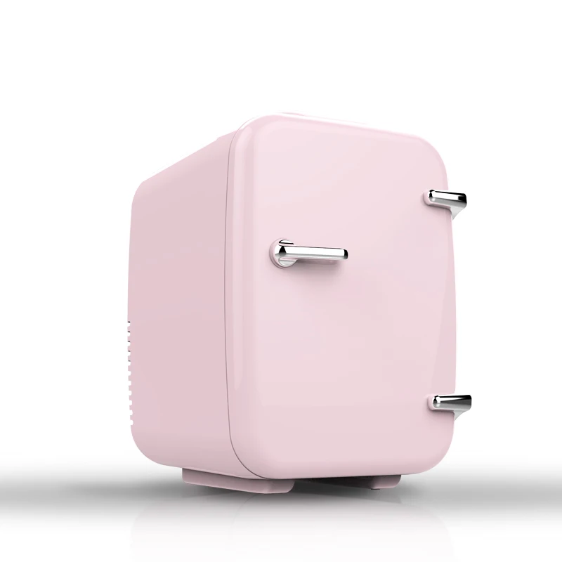 4L Portable Mini Fridge with Retro Design DC12V  Travel Compact Refrigeratorv for Home and Car