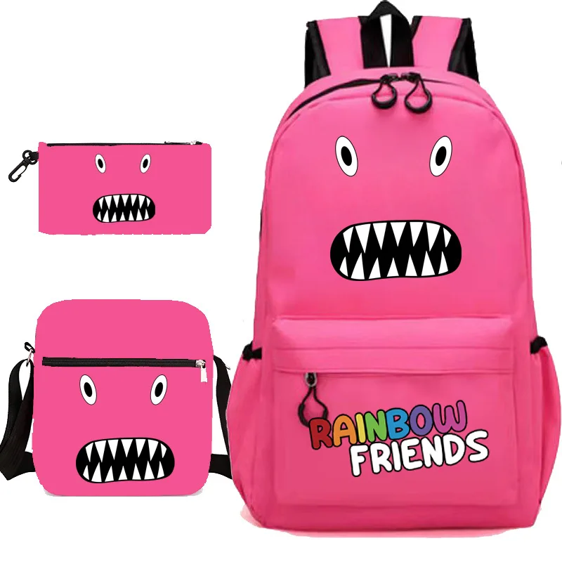 Rainbow Friends Student Backpack Color Large Capacity School Bag