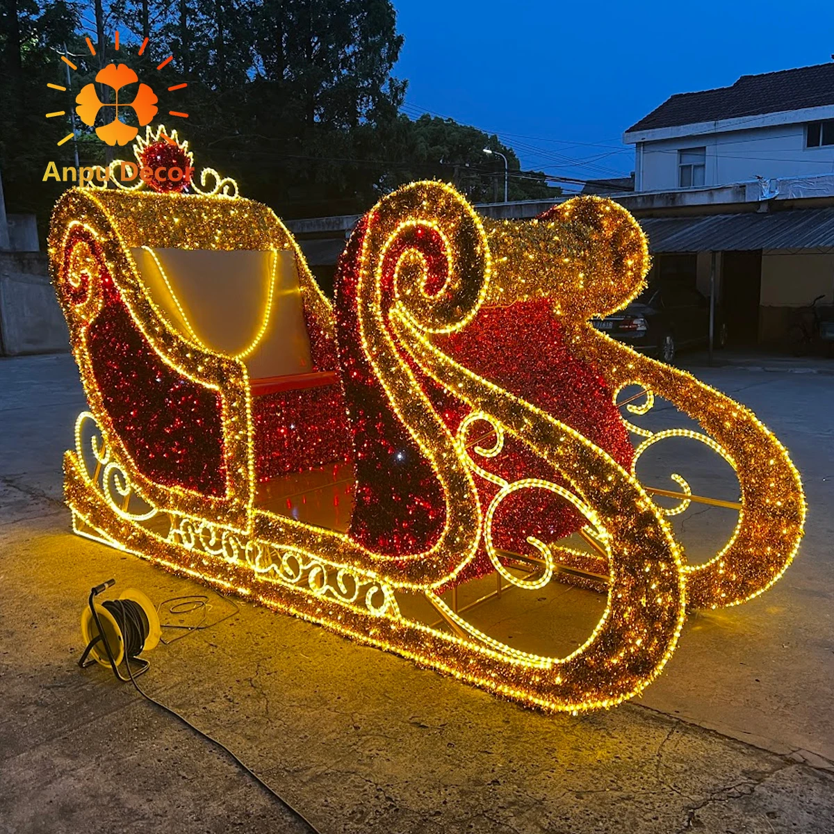 Large Outdoor Waterproof Lighting 3d Sculpture Train Decoration Christmas Luxury Shopping Mall Party Decoration