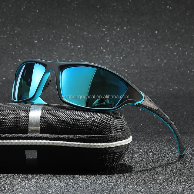 Men's New Classic Retro Sunglasses Polarized Lenses UV Protection for Outdoor Sports Night Vision Driving Cycling Blue Red