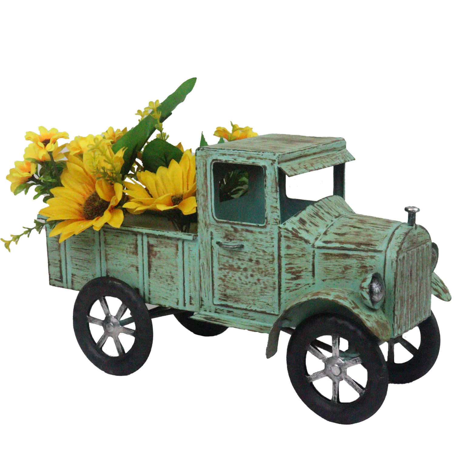 Retro Style Creative Car Flower Pot Vintage Pickup Truck Plant Succulent Planter Cactus Desk Plant Pots sample color