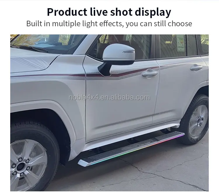 Three Support Power Running Boards Electric Doorsill Steps for toyota Land Cruiser 300 Accessories  LC300 Side Step manufacture