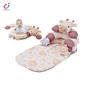 Chengji Custom Baby Mat Cute Cartoon Design Cotton Material Removable 2 in 1 Seat Cushion Sleeping Mats for Babies
