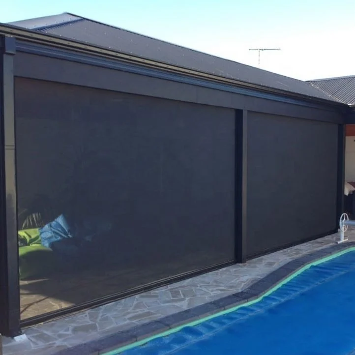 Sun Block Screens Windows Motorized Track Screen Outdoor Roller Blinds Garden Electric Zip Shade Shutter Blind