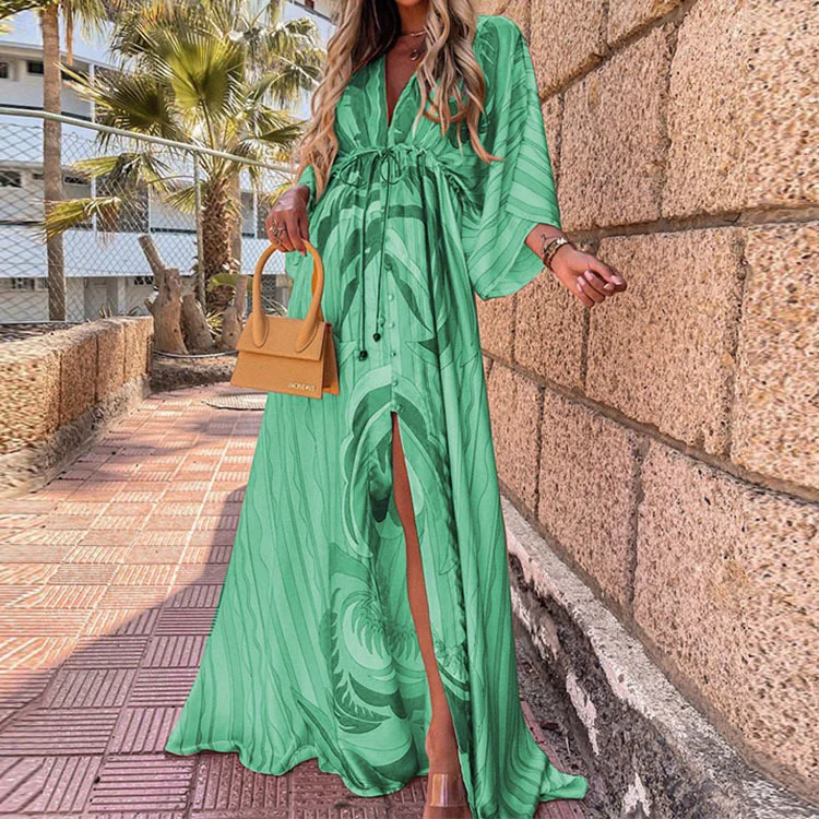 green emerald velvet dress Onna Dress L