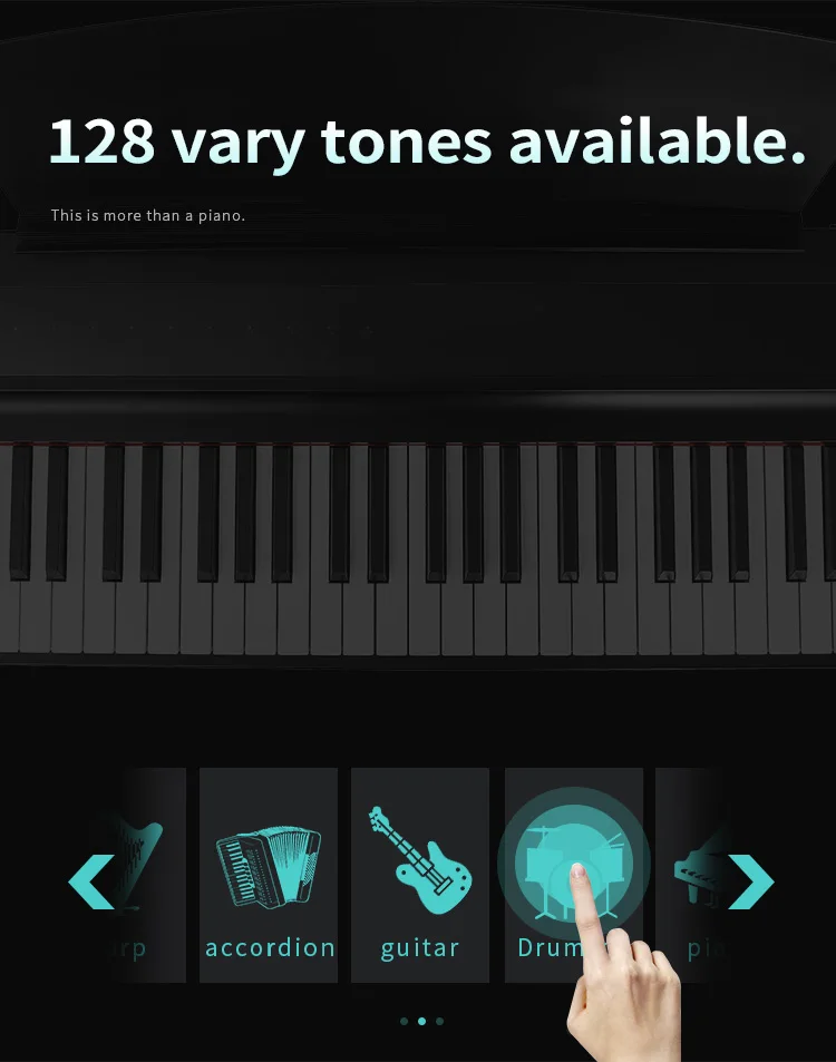 Glamor Electric Piano Keyboard Featuring 88 Gradeweighted Keys Gp05