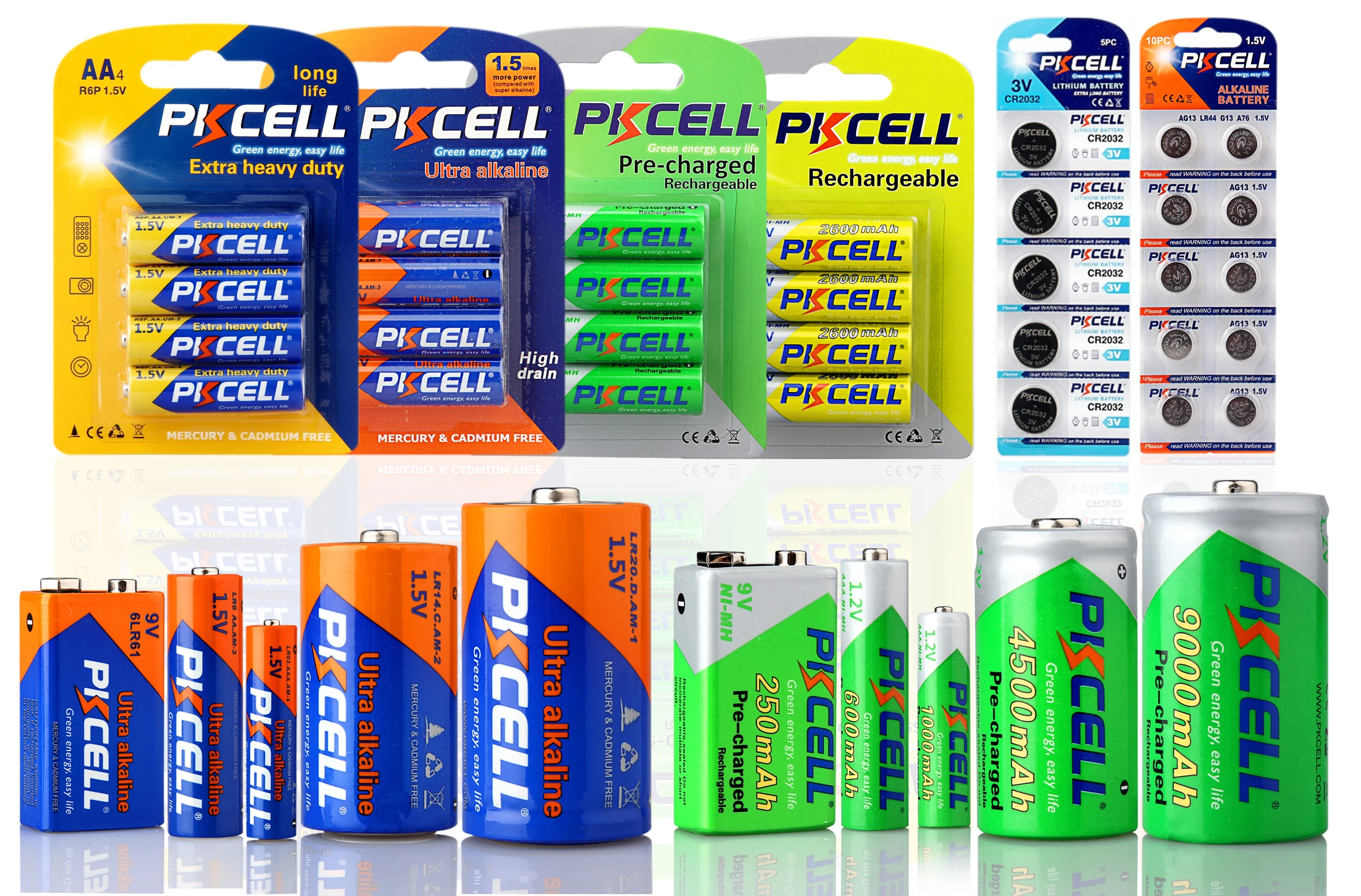 Pkcell LR14-2B 1.5V Alkaline C Size Battery, Pack of 2 